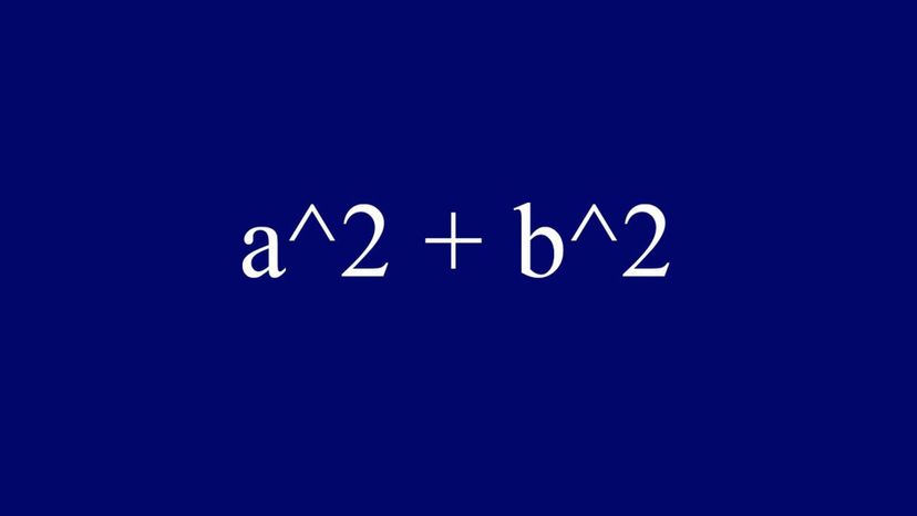 a^2 + b^2 = c^2