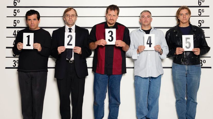 Men in a police lineup