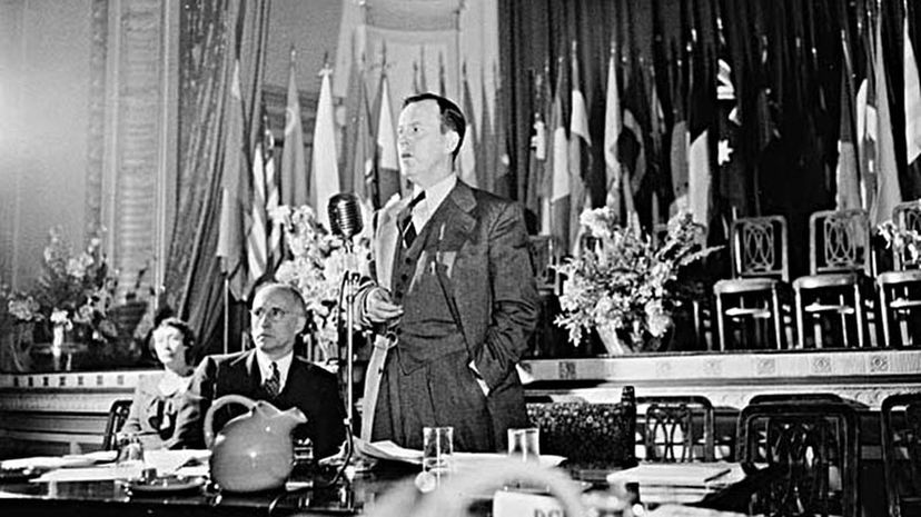 Lester Bowles Pearson presiding at United Nations