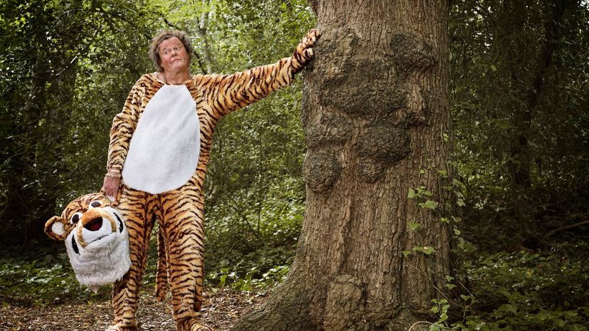 Guy in tiger costume