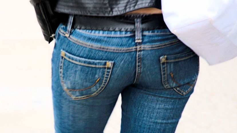 Girl wearing blue jeans