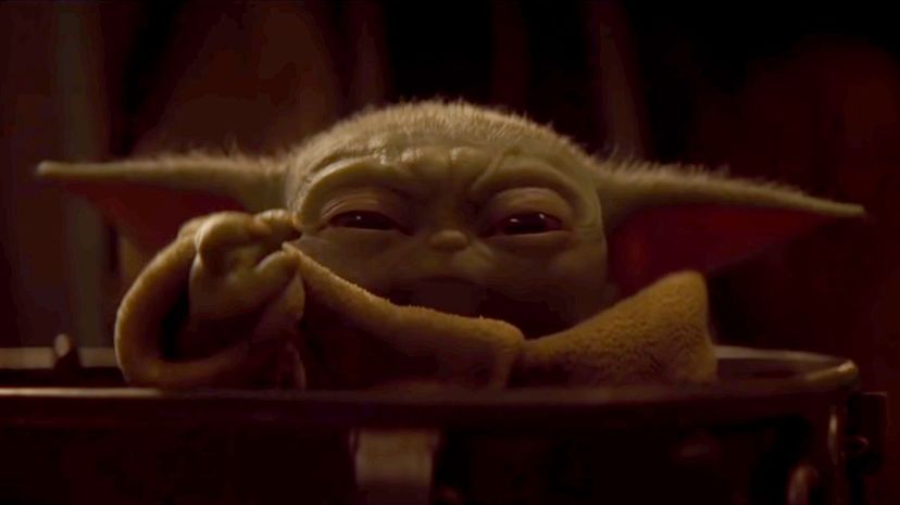 Baby Yoda angry