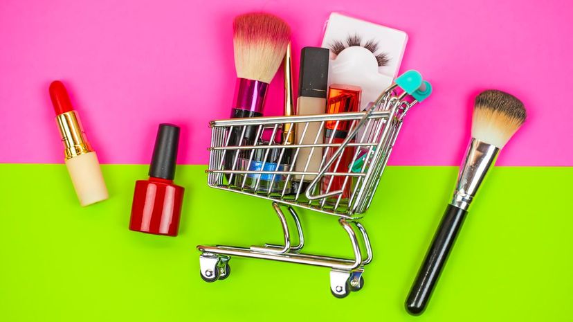 Makeup in shopping cart
