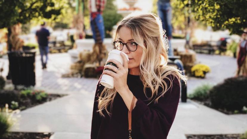 Woman drink coffee