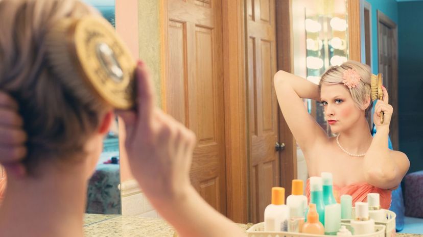 Brushing hair