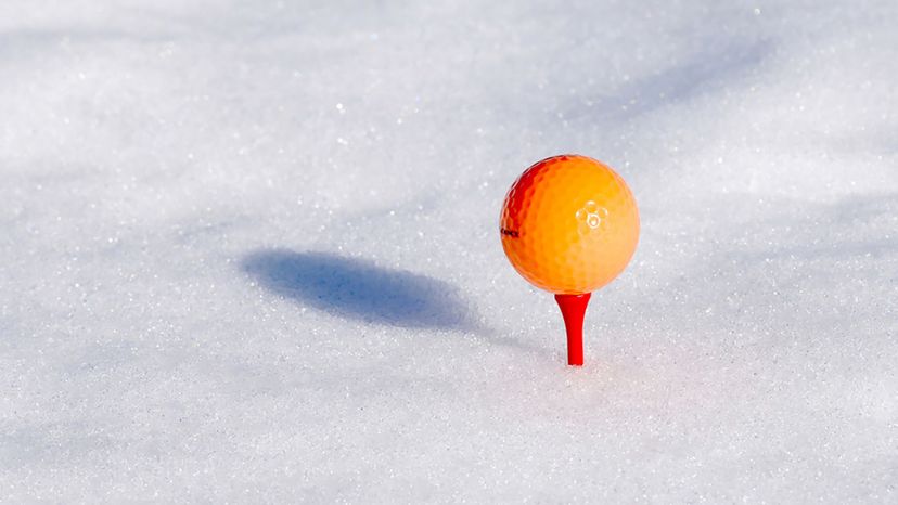 snow golf ball