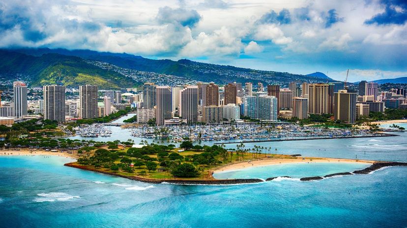 Skyline Aerial of Honolulu Hawaii
