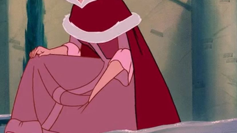 Belle's red and pink snow outfit
