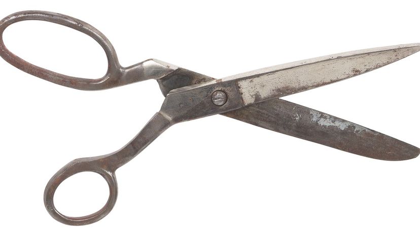 Solid steel scissors