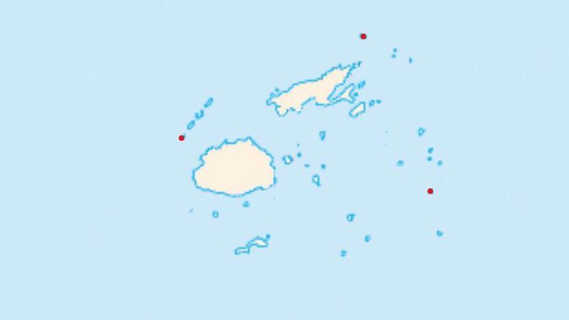 Map of Fiji