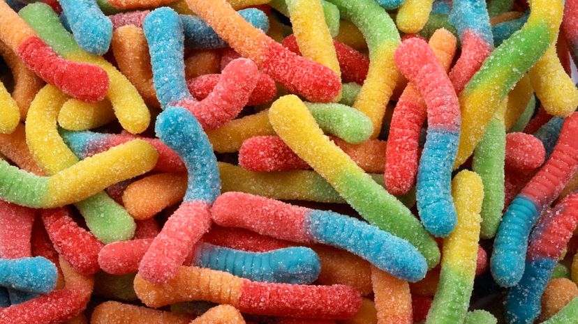 sour neon gummy worms