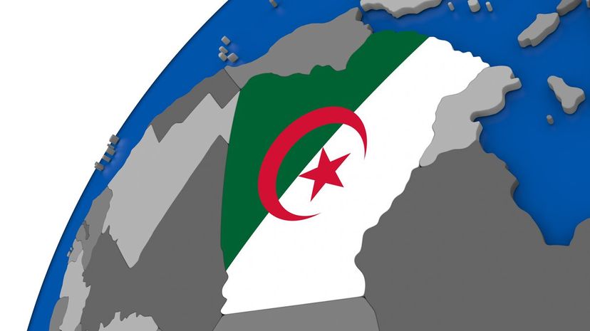 Algeria map outline