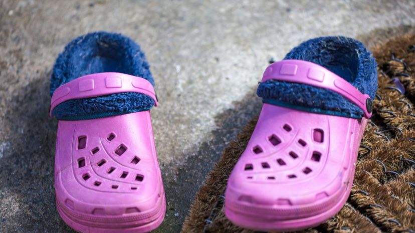 pink rubber clogs