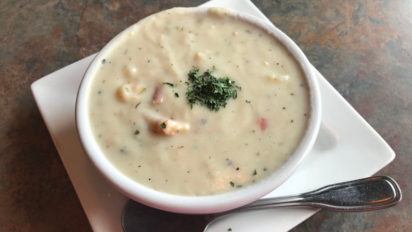 New England clam chowder