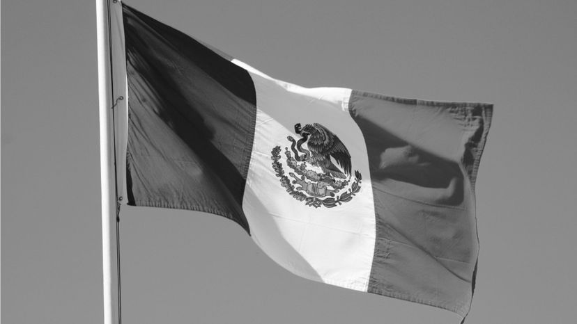 Mexican Flag Symbol Black And White