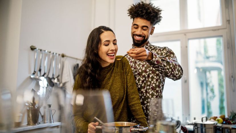 Couple Cooking Together