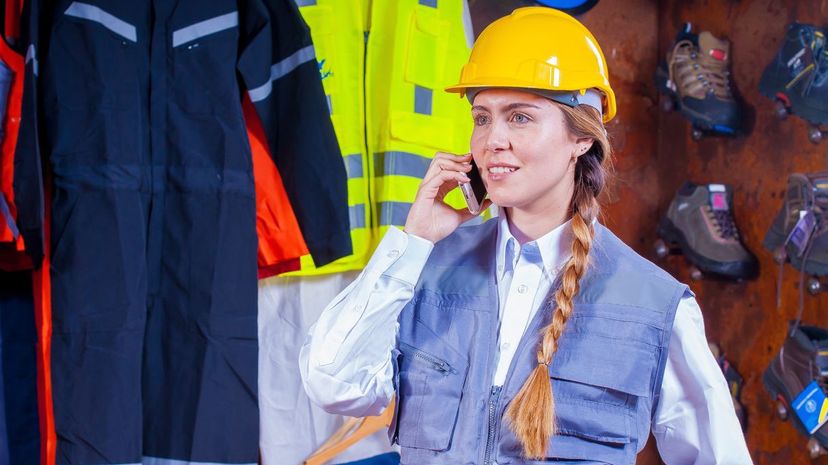 Worker with Helmet