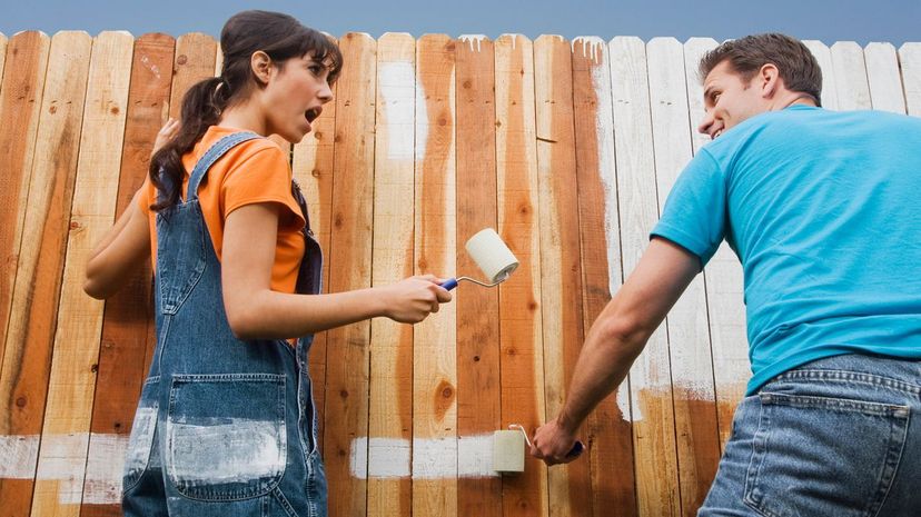 Man teasing girl