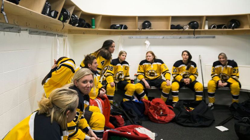 Womens Ice Hockey Locker Room