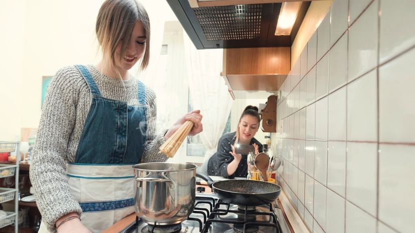 Friends cooking