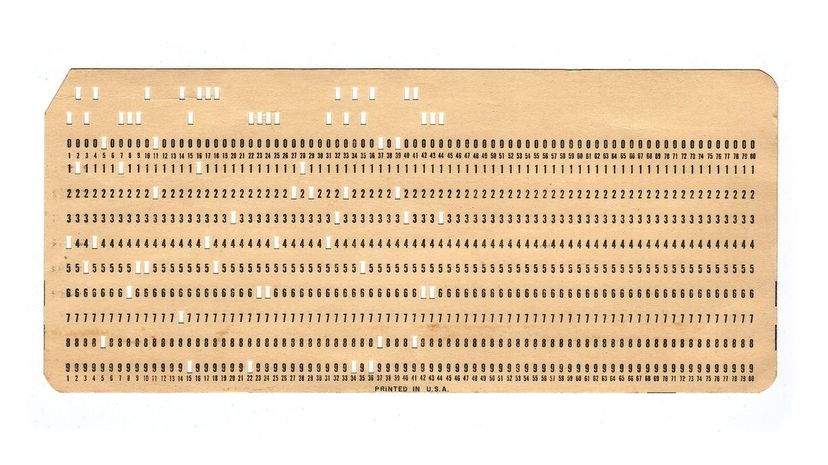 8 computer punch card