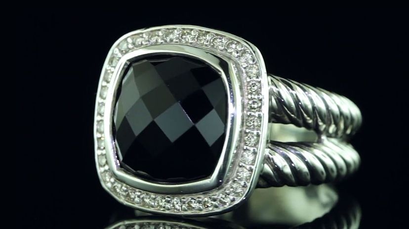 Onyx diamond ring