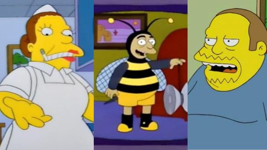 Can you name these Simpsons characters from one image?