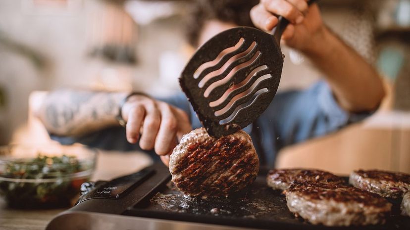 3 Cooking Burgers