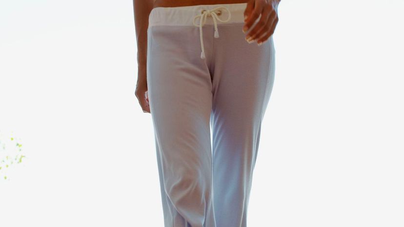 Woman wearing sweatpants