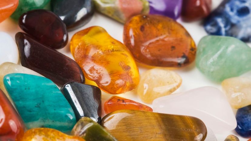 Assorted colored gem stones