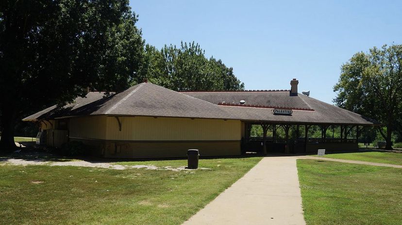 The Texas State Railroad Palestine Depot in Palestine, Texas