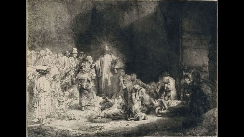26 Rembrandt Christ with the Sick around Him, Receiving the Children