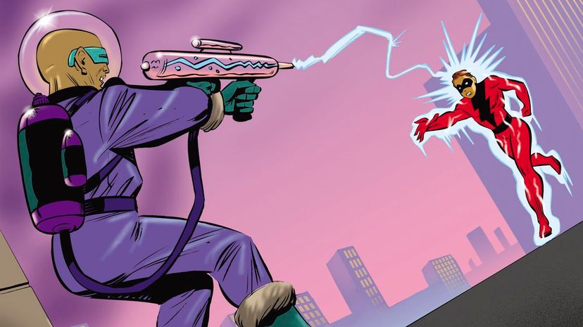 Super Hero getting Zapped