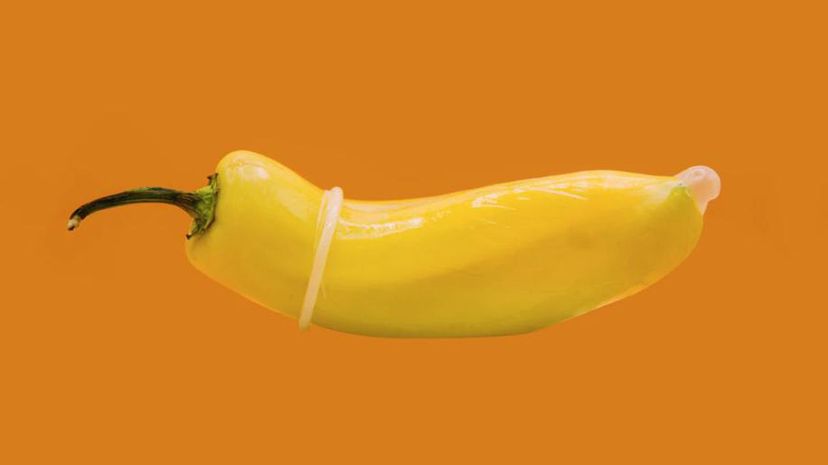 Condom on pepper