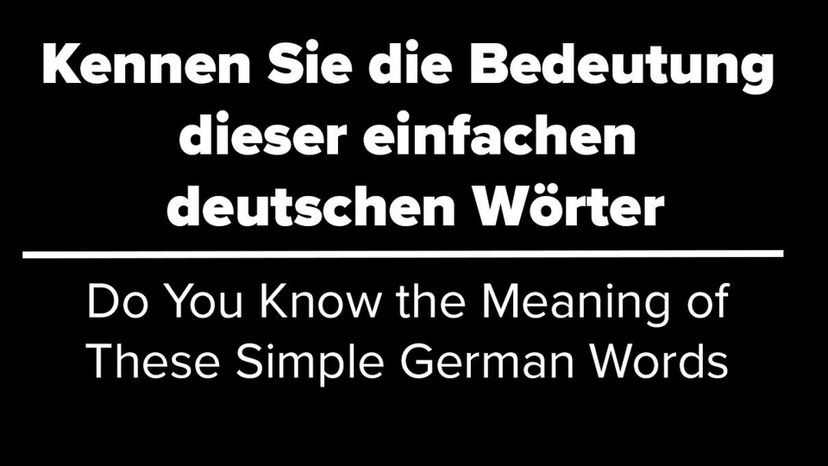 ¿Conoces el significado de estas sencillas palabras en alemán?