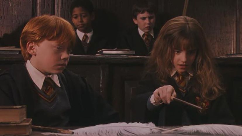 Ron and Hermione Wingardium Leviosa