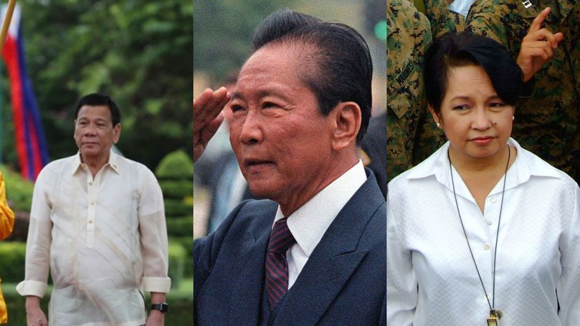 Rodrigo Duterte, Ferdinand Marcos, and Gloria Arroyo