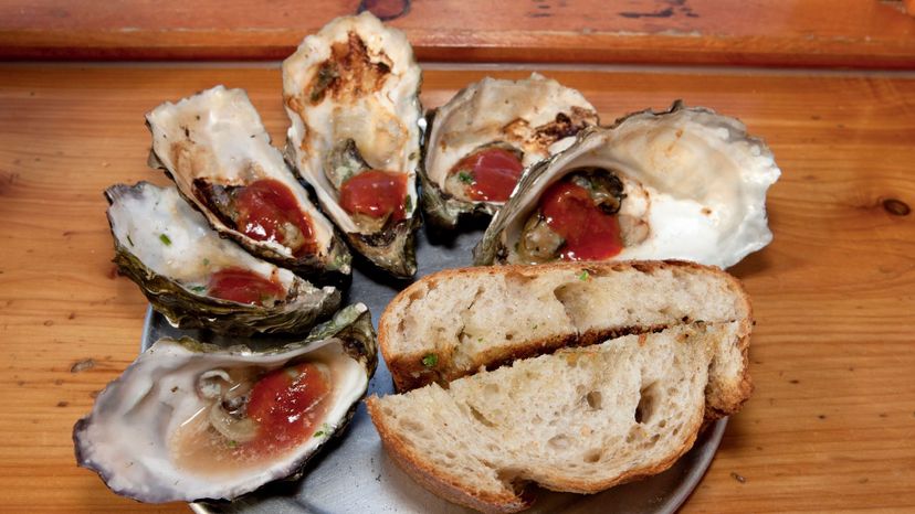 Baked Oysters with Tasso Cream