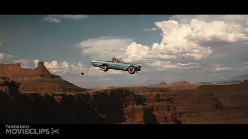 Thelma and Louise -- 1966 Ford Thunderbird  jump  