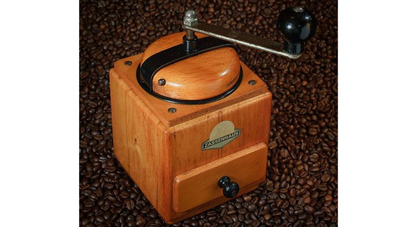 Hand-cranked coffee grinder