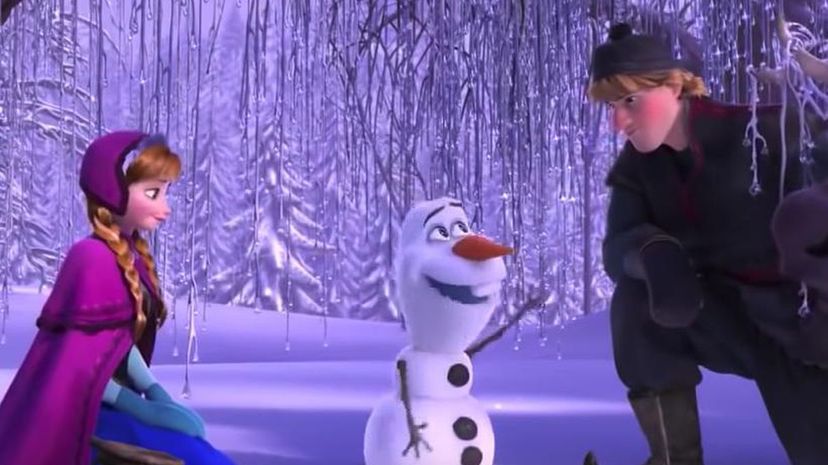 Olaf, Kristoff, and Anna