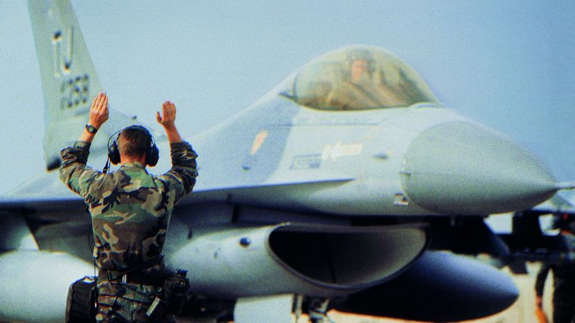 Air Force Pilot takeoff