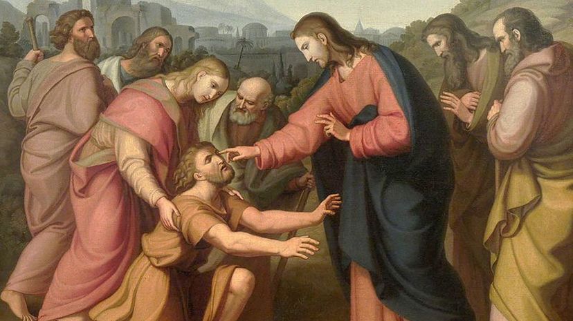 Jesus heals blind man