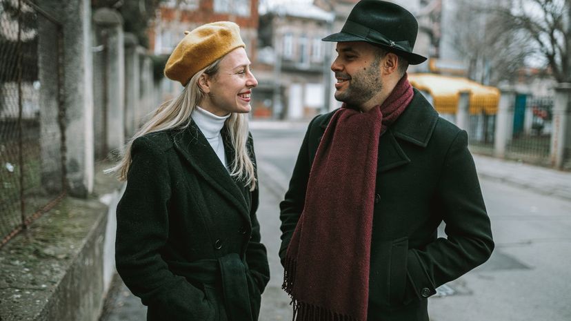 Couple meet on street