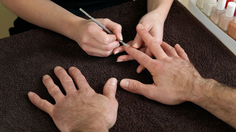 Receiving manicure