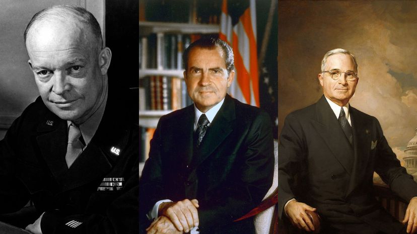 Dwight Eisenhower, Richard Nixon, and Harry Truman