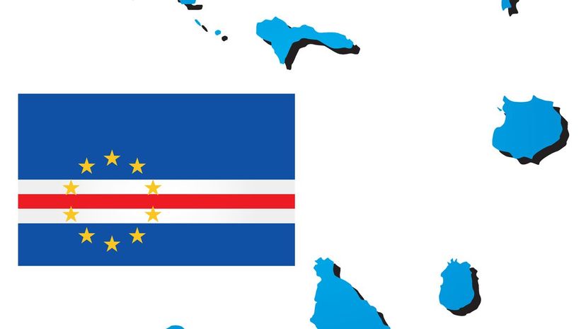 Cape Verde Map and Flag