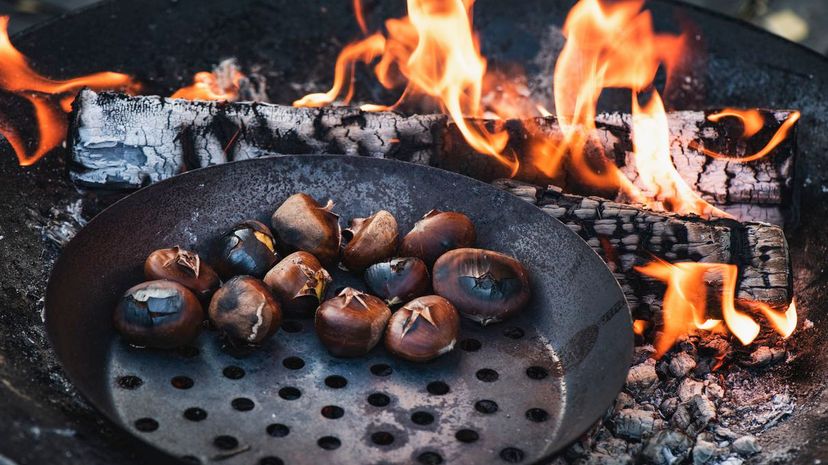 Chestnuts on an open fire