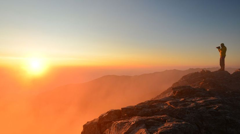 Photographer at sunrise