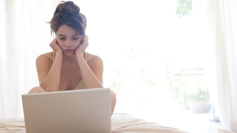 Girl using computer